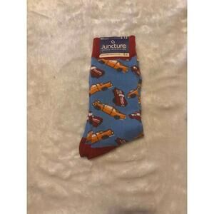 Juncture Mens Novelty Crew Socks Size 6-12 Cars